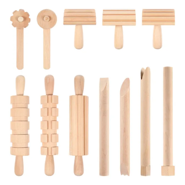 Herramientas de madera de arcilla para niños pequeños accesorios juguetes para niños