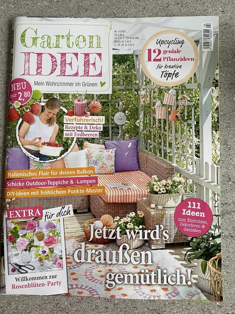 AKT. GARTEN IDEE Magazin 04 / 2024 m. Tipps Rezepte Balkon Garten Deko