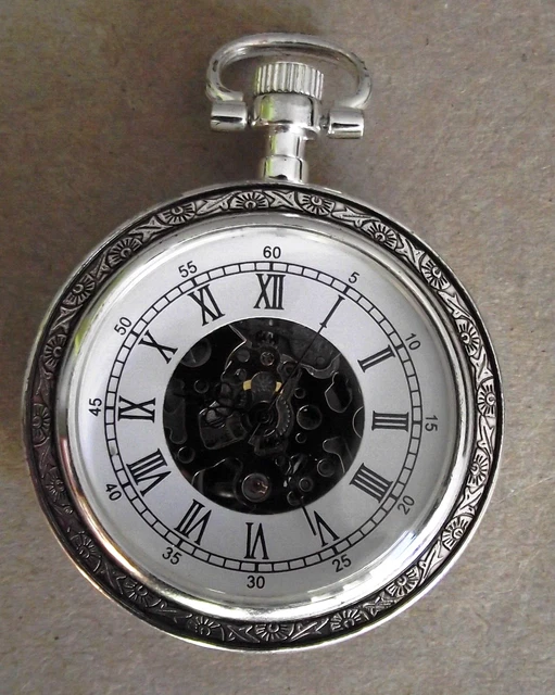 Montre Gousset Vintage à Balancier - Mécanique Manuelle - Argenté - VENDUE POUR PIÈCES - En L'état