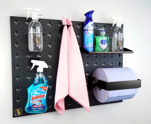 Storage Wall Holder Cleaning Janitorial Supplies Storage Space Kitchen Storage