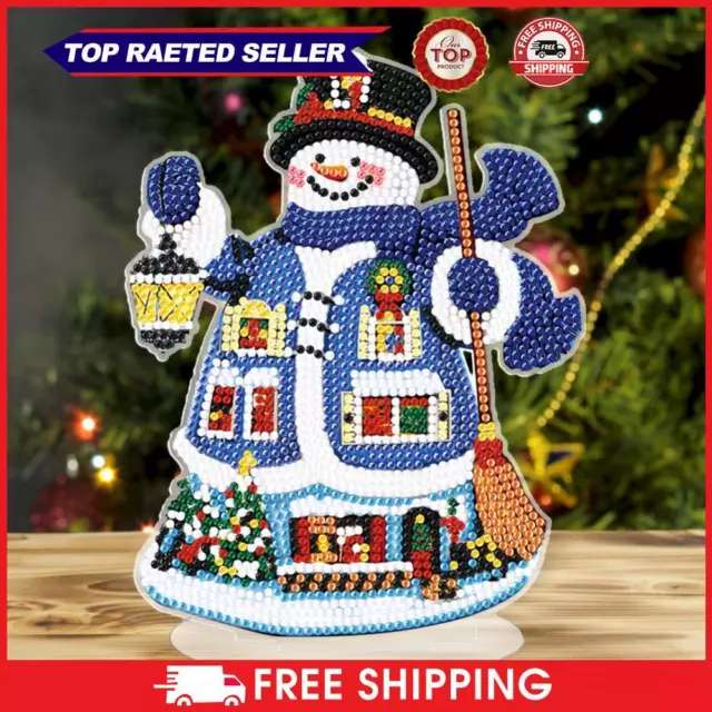 5D DIY Table Top Diamond Painting Decor Christmas Decor (Guardian Snowman) UK