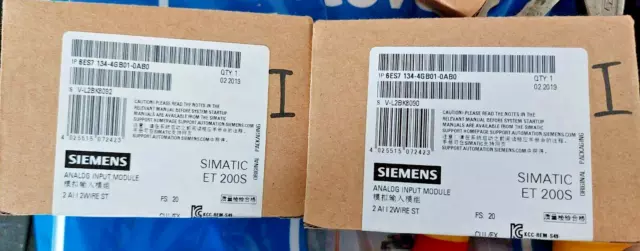 Siemens ET 200s 6ES7134-4GB01-0AB0 6ES7 134-4GB01-0AB0 2AI 2Wire ST FS 20