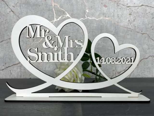 Personalised Mr & Mrs Top Table Sign & Date Mr and Mrs Wedding Decoration Gift.
