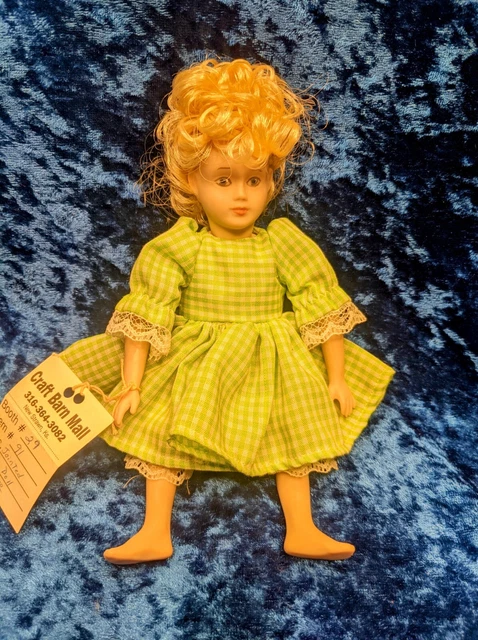 Vintage Mint Hand-made Bisque Porcelain Blonde Doll 7"