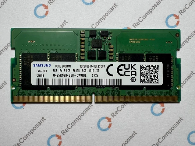 Lot De 2 Barrettes RAM DDR4 SODIMM : 4GB + 8GB - Pour Ordinateur Portable - Occasion