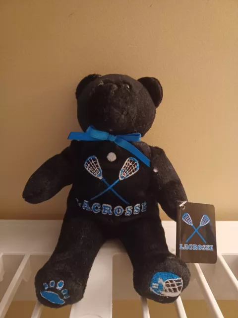 Teddy Bear Lacrosse Beary Thoughtful 9" Nwt Adorable