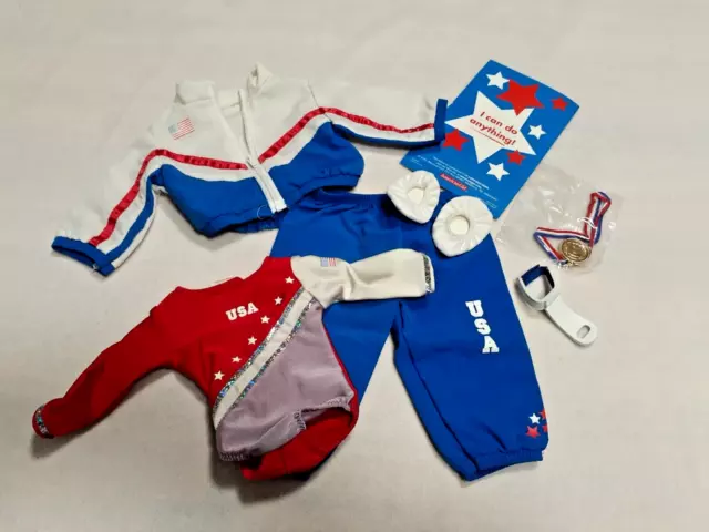 American Girl Doll Team Usa Gymnastic Outfit  Excellent Used Condition