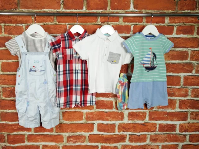 Baby Boys Bundle Age 9-12 Months Mamas & Papas J Conran Etc Romper Dungaree 80Cm