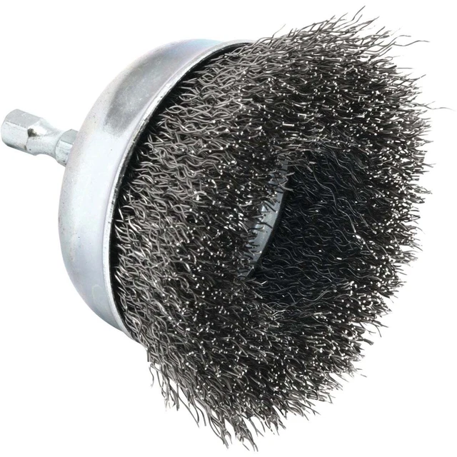 Forney 3 In. 1/4 In. Hex Coarse Drill-Mounted Wire Brush 72731 Forney 72731