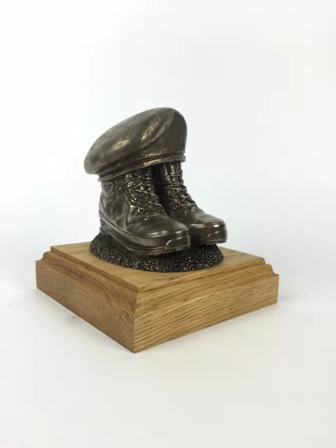 Boots and Beret Cold Cast Bronze Military Statue Sculpture