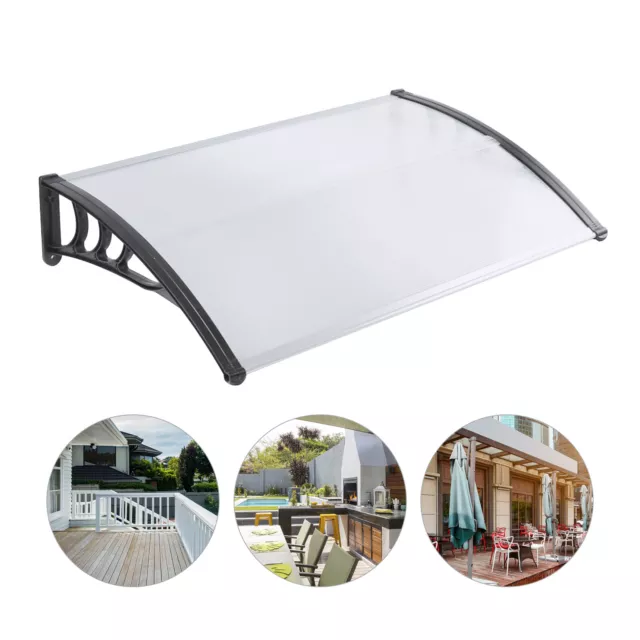 115 cm tettoia porta d'ingresso copertura trasparente patio veranda protezione tende da sole NUOVO