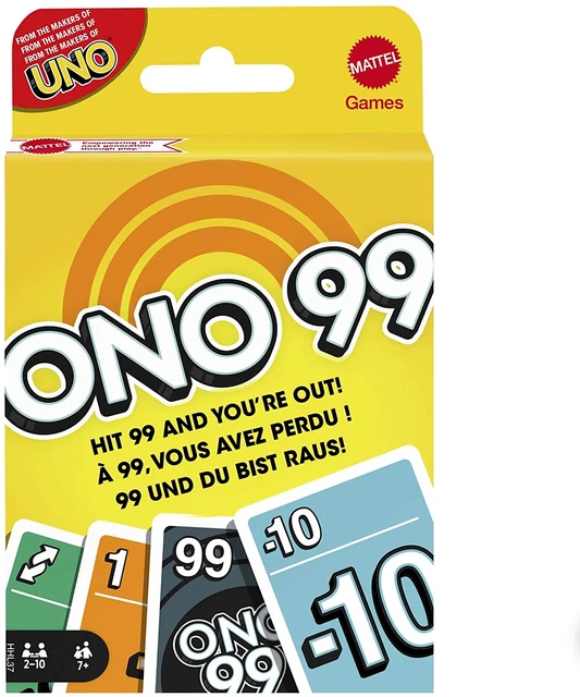 MATTEL GAMES ONO 99 Card Game From Makers of UNO Game for Kids, Adults
