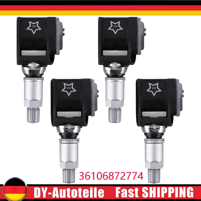 BONRYAN 4 stuks RDKS bandenspanningssensoren compatibel met B-M-W 3