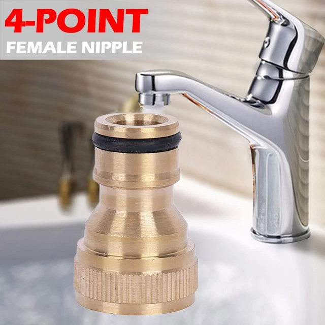 1/2 " Brass-Connector Garden Lawn Water Hose Pipe Fitting Tap Adaptor N E