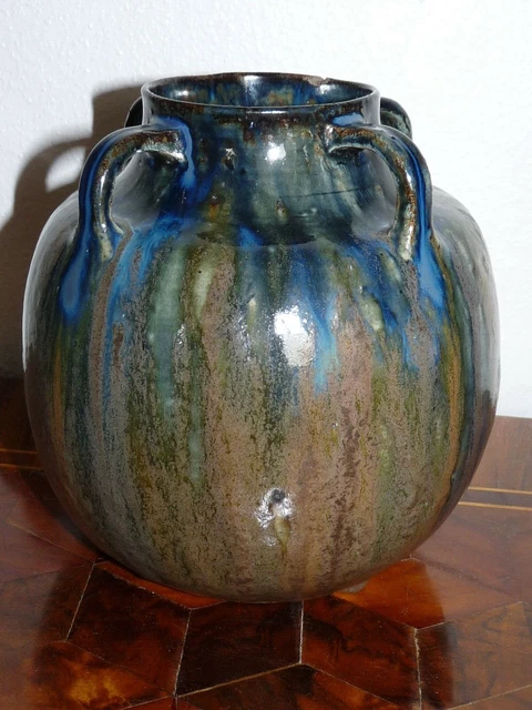 Céramique Grès GEORGES MAX CLAUDET VASE ceramic vintage art deco pottery design