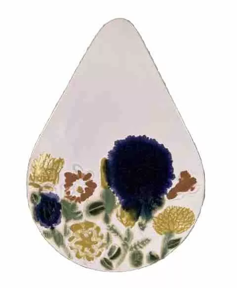 Vintage Bennington Potters Coop David Gil Flower Trivet Wall Hanging #1561