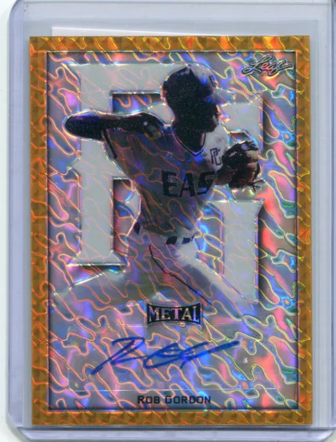 2020 Leaf Perfect Game Autographs Metal Gold Marble Proof Rob Gordon Auto 1/1