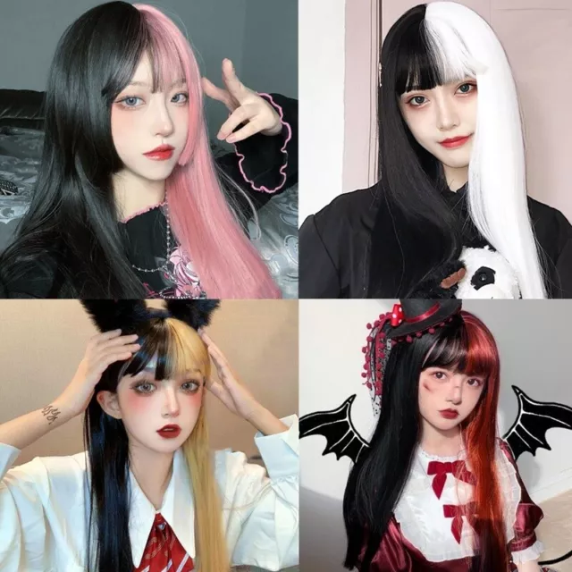 Japanese Girl Wig Hair Long Straight Hair Woman Sweet Fashion Hairpieces