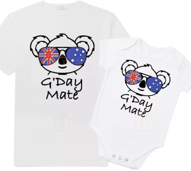 Australia Day Good Day Mate Kangaroo Sunglasses Children Tshirt Baby Bodysuit 2