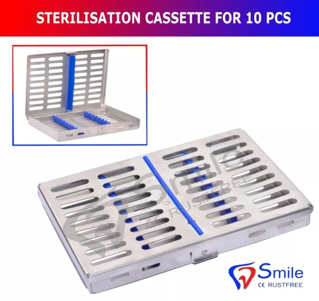 Sterilization Cassette Rack Tray Holds 10 Dental Surgical Instruments Autoclave