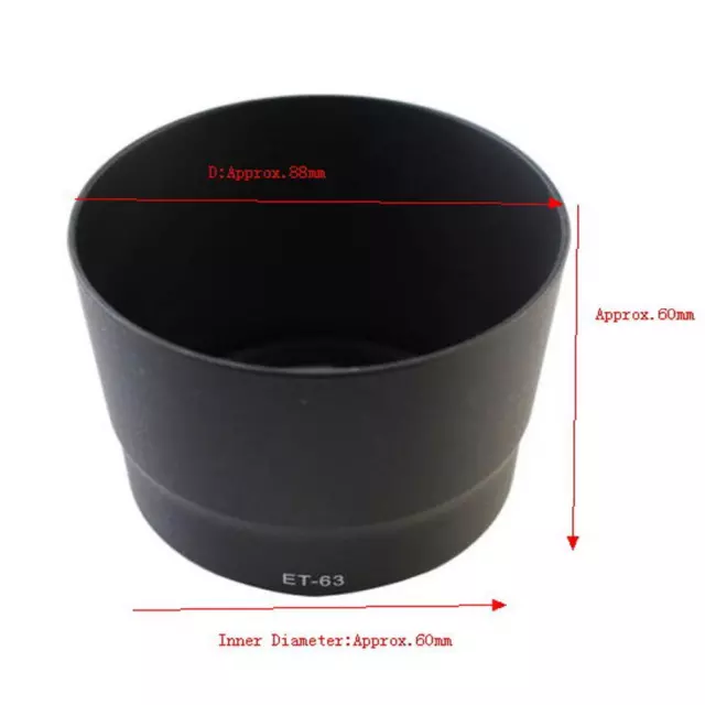 ET-63 Bayonet Hood Headlight Bezel for Canon EF-S 55-250mm f/4-5.6 is for STM 3
