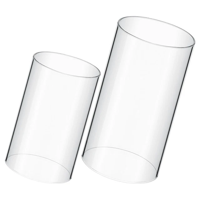 2Pcs Desktop Candle Cover Transparent Candle Shade for Daily