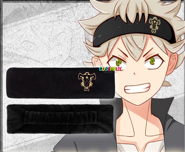 Anime Black Clover Emperor Logo Headband Asta Head Wear Cosplay Hair Band Gift