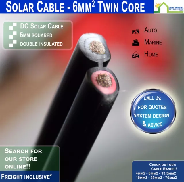 6mm2 TWIN CORE solar cable