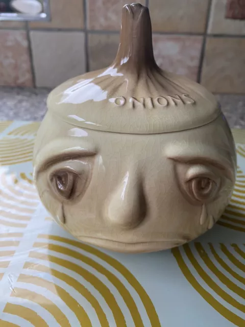 Sylvac onion face pot Number 4756 - Unusual Vintage Facepot With Original Label