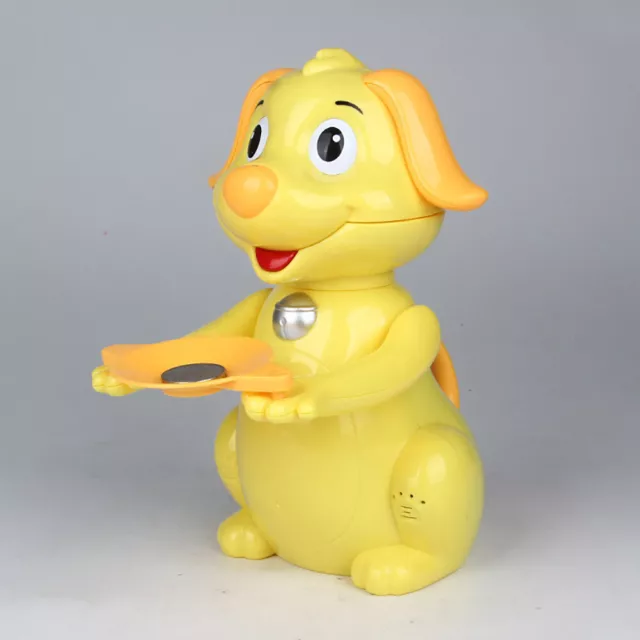 Cute Yellow Puppy Piggy Bank Electronic Automatic Save Coin Money Box Kids Toy