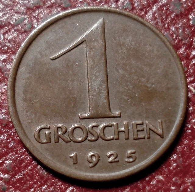 1925 Austria 1 Groschen In Ef Condition