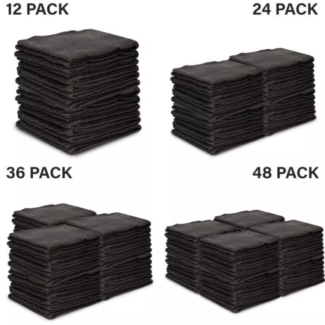 12/24/36/48 PCS Moving Packing Blankets Ultra Thick Pro 72" x 80" Furniture Pads