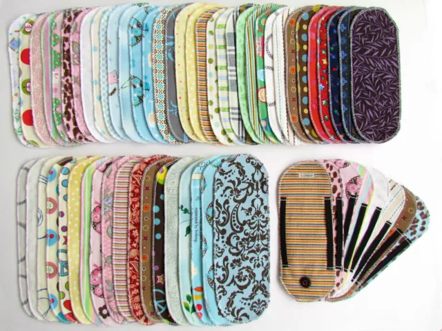 10 Reusable Cloth Menstrual Pad Panty Liner + 2 Wings 3