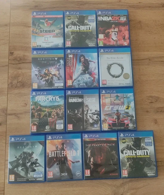 Lot De 4 Jeux PS4 - Très Bon état - Rainbow Six Siege + Autres - Multi-joueur