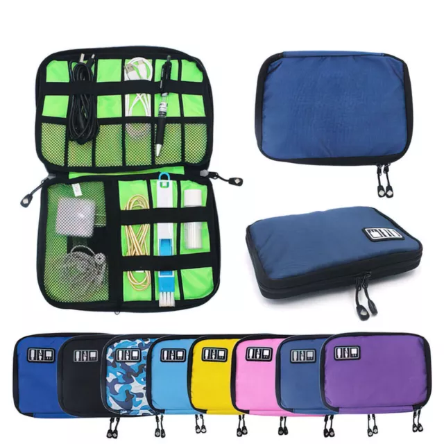 Cable Organiser Earphone Bag Electronics Accessories Case Travel Gadget Pouch UK