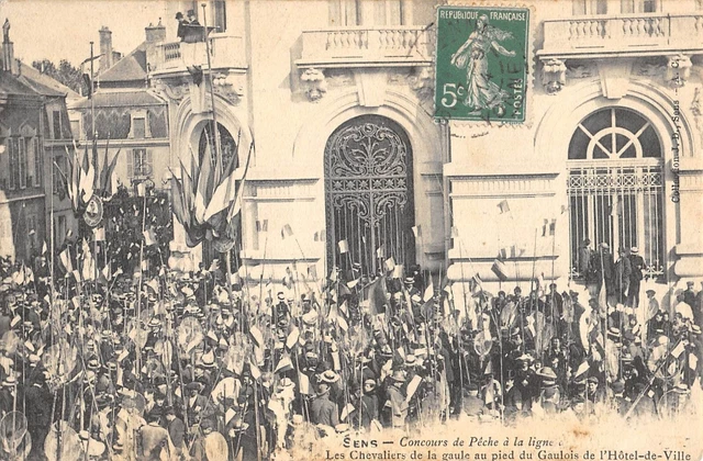 CPA 89 SENS CONCOURS DE PECHE A LA LIGNE 1905 LES CHEVALIERS