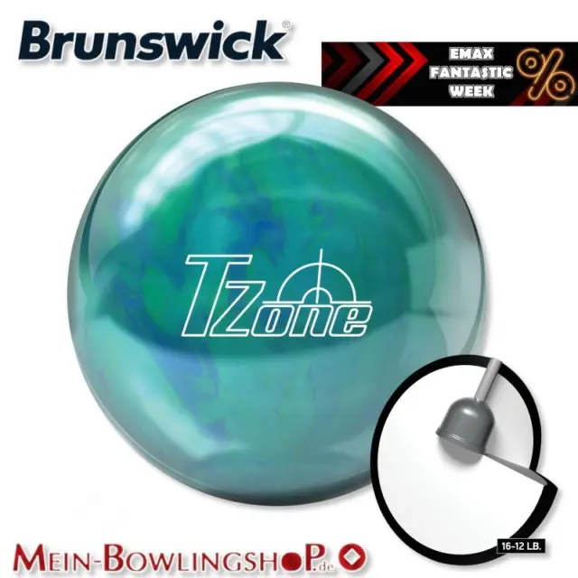 Boule de Bowling Brunswick – Tzone - Caraïbes Bleu - Räumball Droite