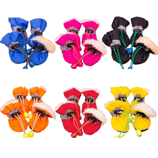 4 pz stivali per cani all'aperto protezioni piedi per cani cucciolo scarpe antipioggia stivali impermeabili