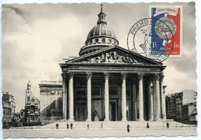 Cp / Premier Jour / Musee De Cluny / Millenaire De Paris 1951 / Le Pantheon