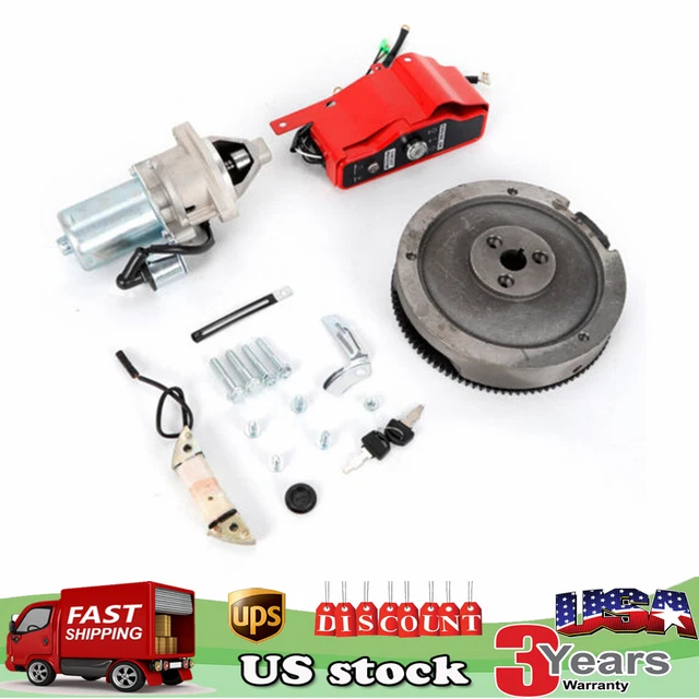 ELECTRIC START KIT Starter Motor Ingnition Flywheel Switch Fit Honda