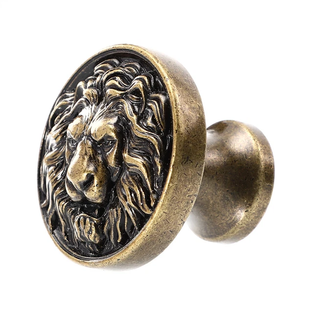 Cabinet Door Handle Zinc Alloy Knobs Lion Pulls Closet Drawers Clothes