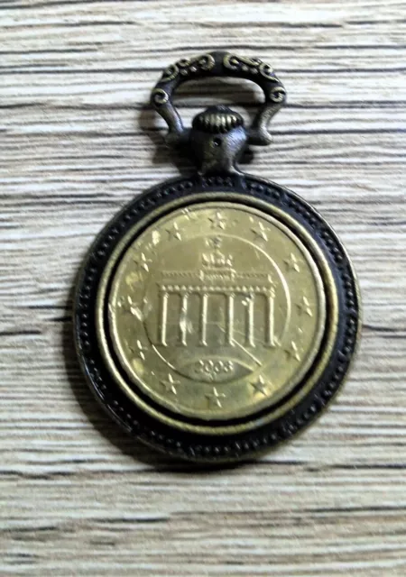 Coin Based Necklace/Pendant-Germany-10 Euro cent-Brandenburg Gate- Uniq. Gift