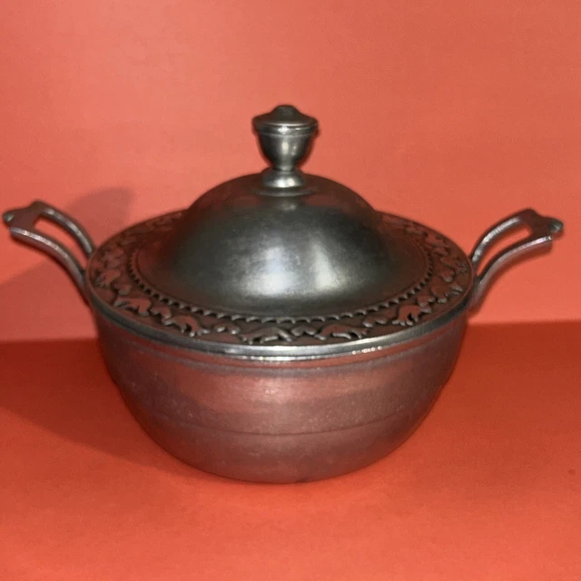 Wilton Armetale Metal Casserole With Dove & Hearts Lid