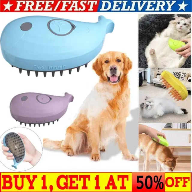 3 In1 Cat Steam Brush Pet Electric Spray Massage Comb Pet Hair Removal Comb