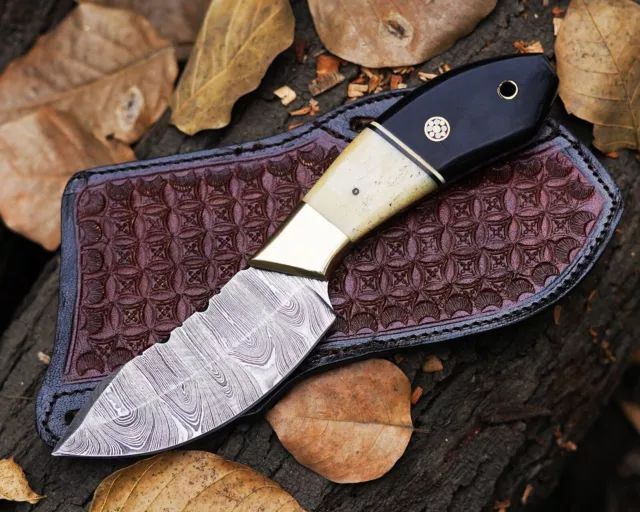 Custom Handmade Damascus Steel 15.1" Inches Hunting Knife skinner knife w Steath