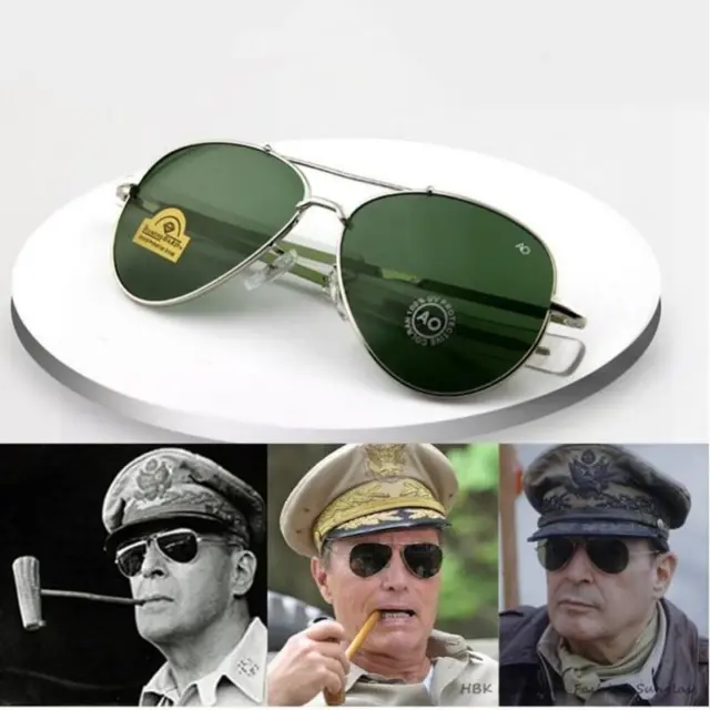 American Men Vintage Sunglasses Glass Lens with Box Optical Driving Glasses New