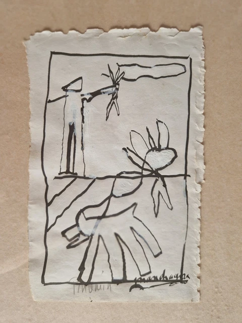 FERRAND Louis (11905-1992) - Composition abstraite. Encre et gouache sur papier, signé et daté