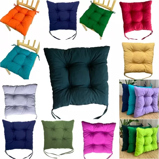 Coussin d'assise 40x35 cm coussin de chaise coussin avec rubans chaise de jardin