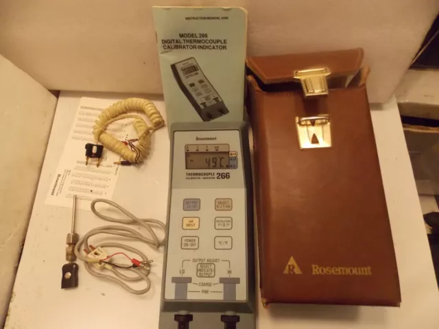 Rosemount Model 266 Thermocouple Calibrator/Indicator Case Instruction Manual