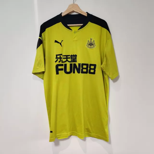 Puma Newcastle United 2020/2021 Away Football Shirt NUFC Size XL Yellow